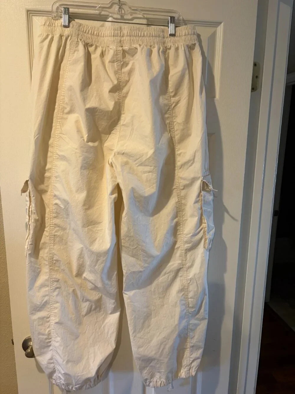 Aerie XL Oversized Womens Ivory Drawstring High Waisted Go For It Baggy Pull On - Picture 4 of 8